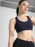 Women Navy Blue High Impact Breathable Running Sports Bra | sb09 - view 1