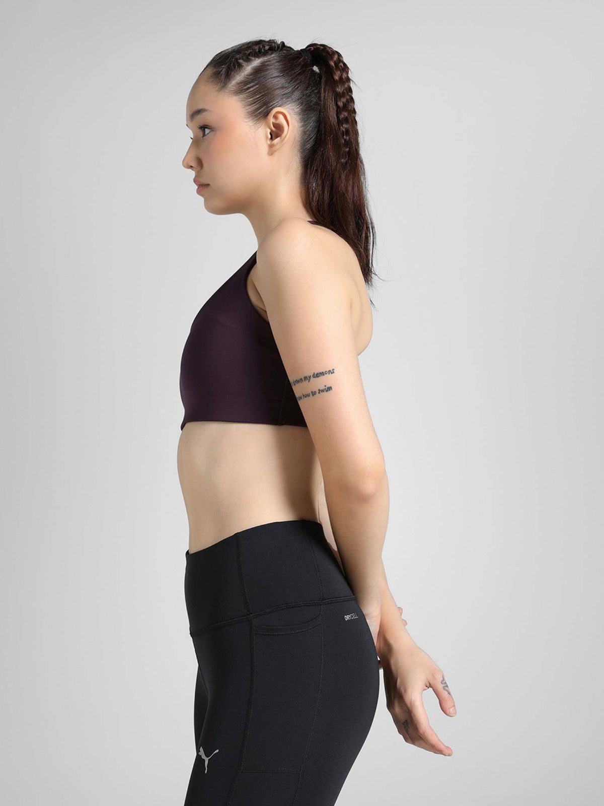 Women Purple High Impact Breathable Running Sports Bra | sb09 - view 2