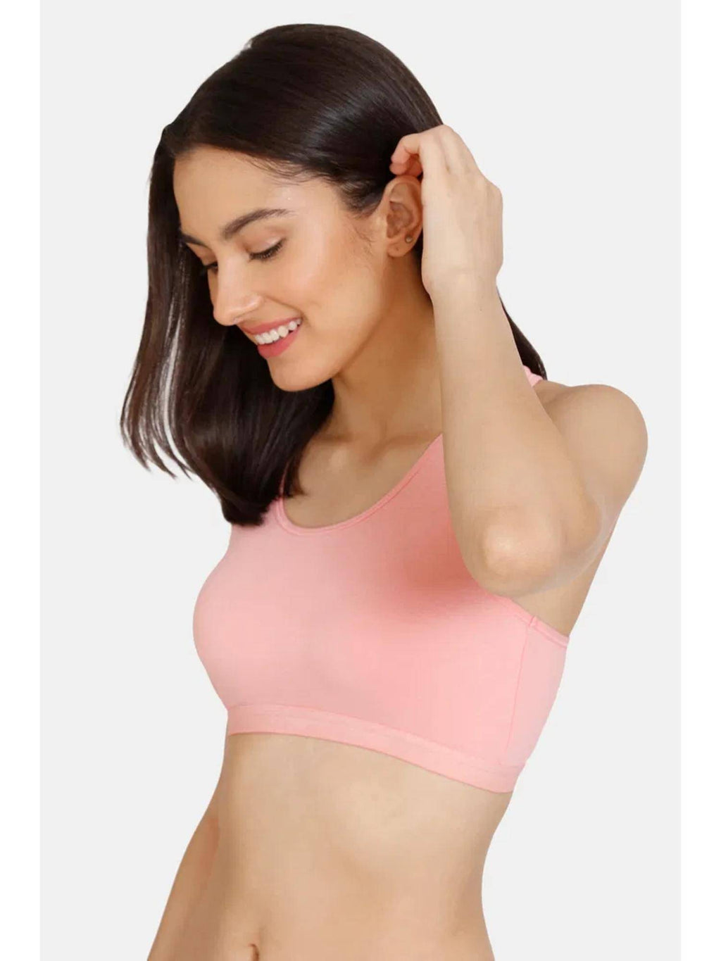 Pink and Black Non Wired Full Coverage Sports Bra (Pack of 2) | sb09 - view 3