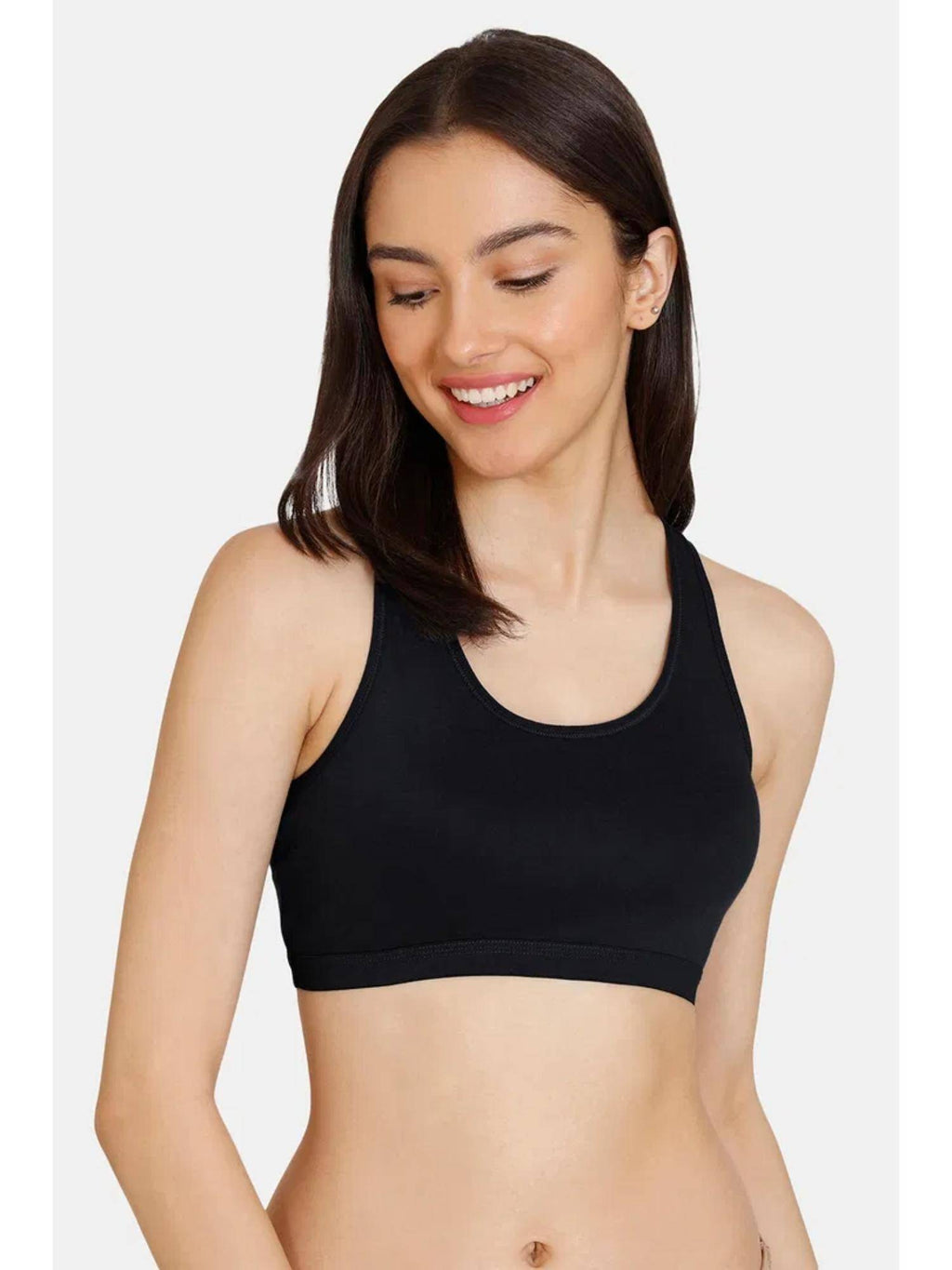 Pink and Black Non Wired Full Coverage Sports Bra (Pack of 2) | sb09 - view 6