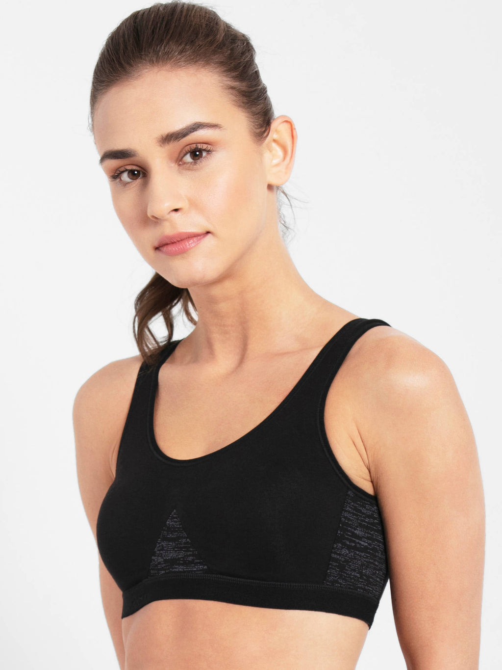 1376 Wirefree Non Padded Cotton Elastane Active Bra - Mocha | sb09 - view 17
