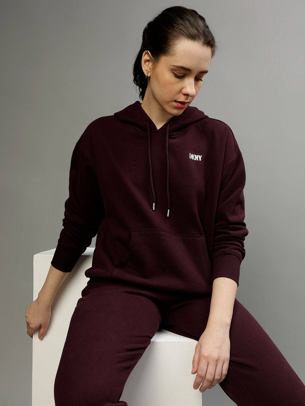 Women Solid Hooded Full Sleeves Sweatshirt | HD56 - view 9