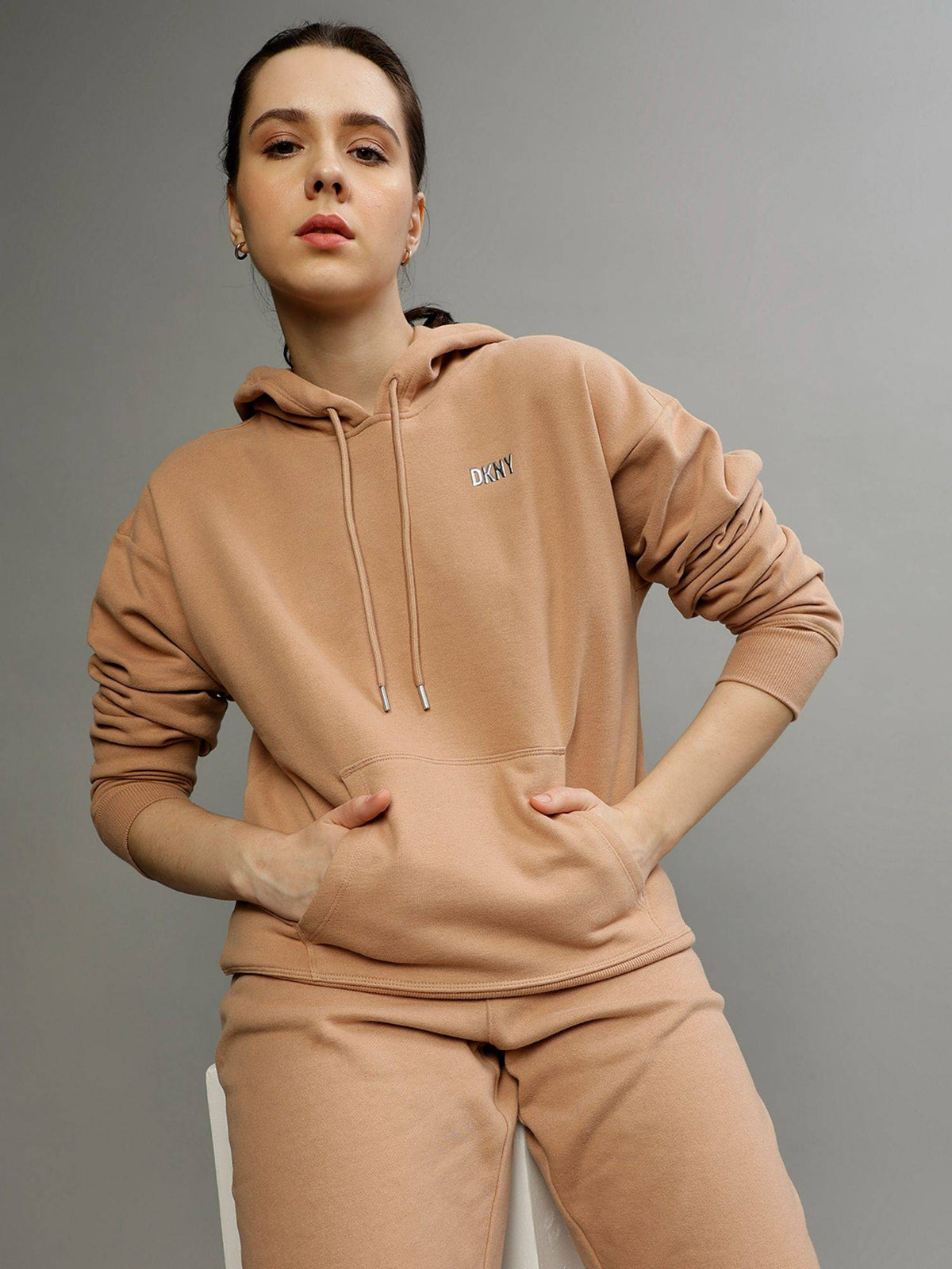 Women Solid Hooded Full Sleeves Sweatshirt | HD56 - view 1