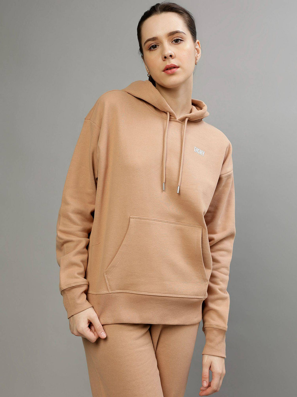 Women Solid Hooded Full Sleeves Sweatshirt | HD56 - view 2