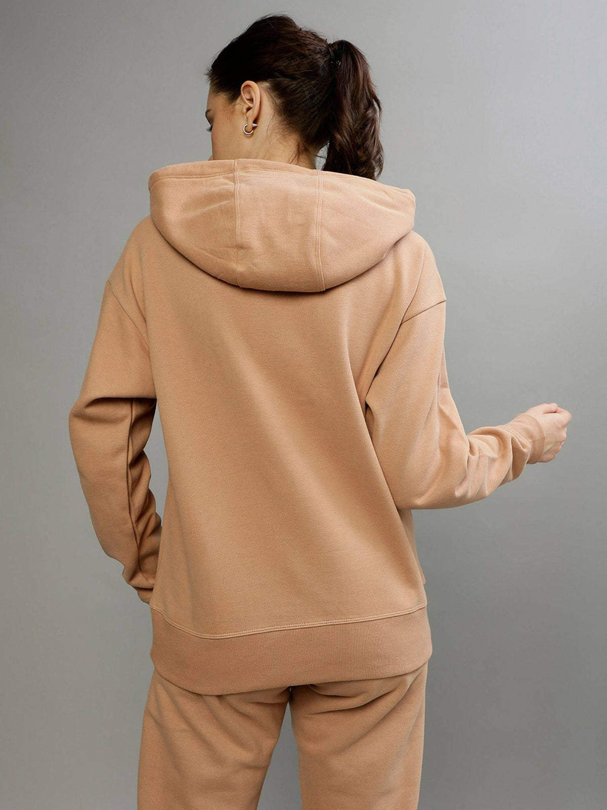 Women Solid Hooded Full Sleeves Sweatshirt | HD56 - view 5