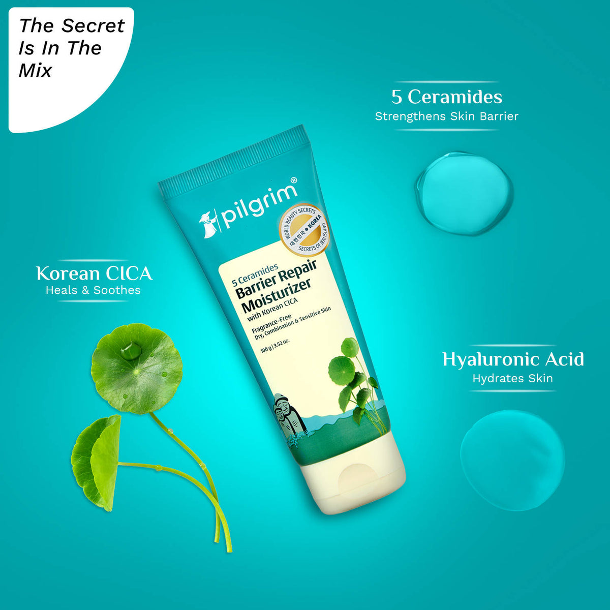 5 Ceramides Barrier Repair Moisturizer with Korean CICA Lightweight & Non-Sticky | FC3 - view 2