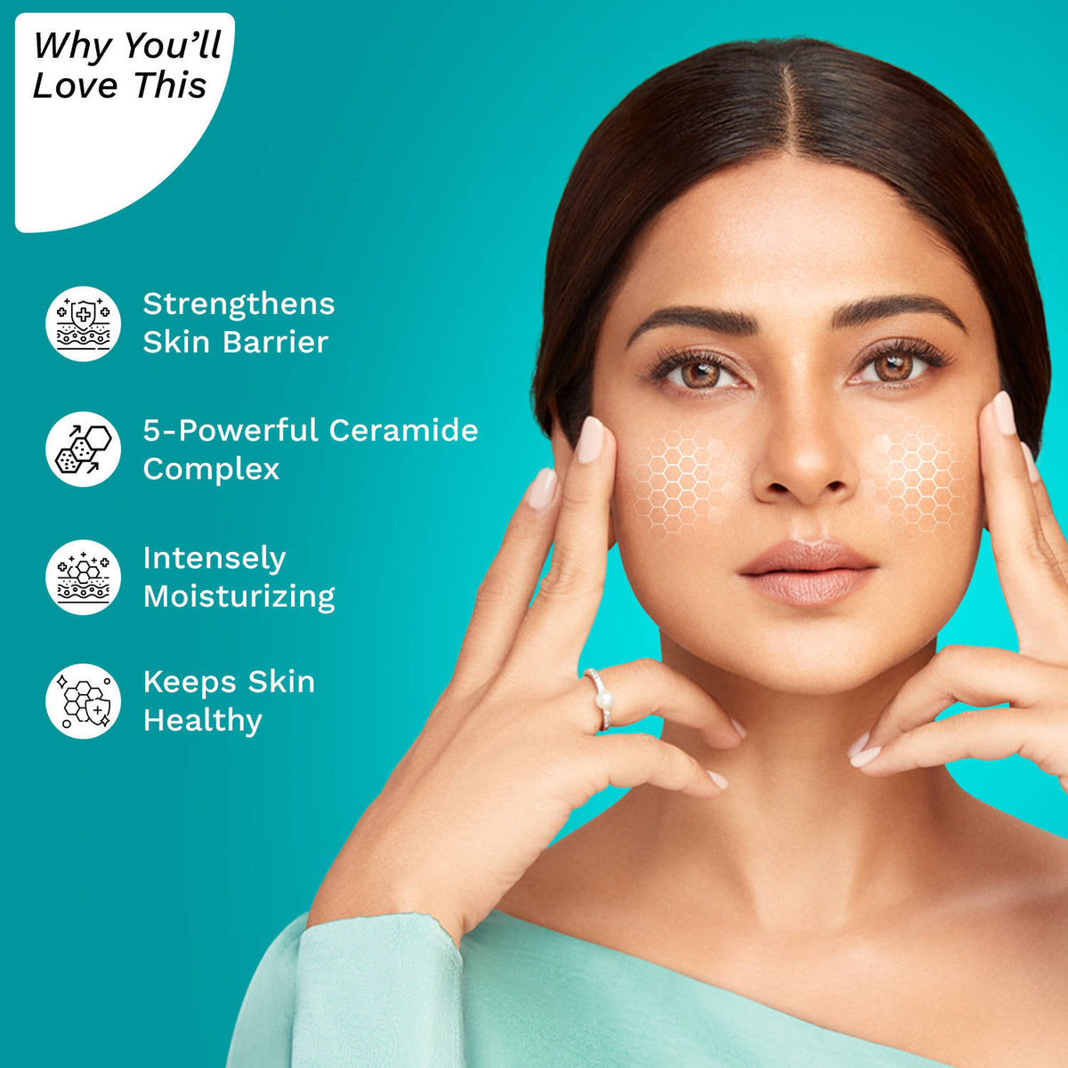 5 Ceramides Barrier Repair Moisturizer with Korean CICA Lightweight & Non-Sticky | FC3 - view 3
