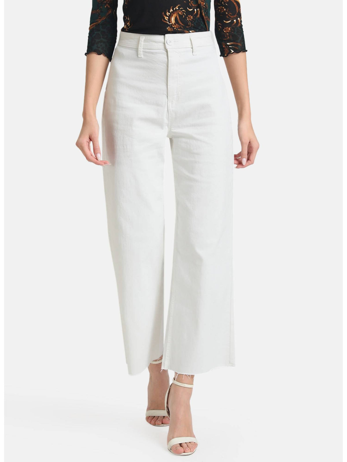 Maroon High Waisted Wide Leg Denim | WL90 - view 13