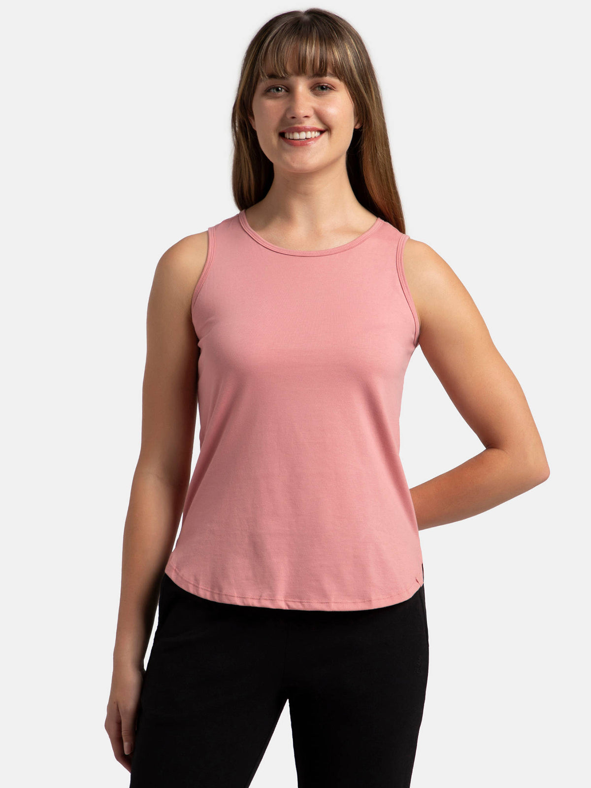 AW77 Women Super Combed Cotton Rich Solid Tank Top - Desert Taupe | TT98 - view 30