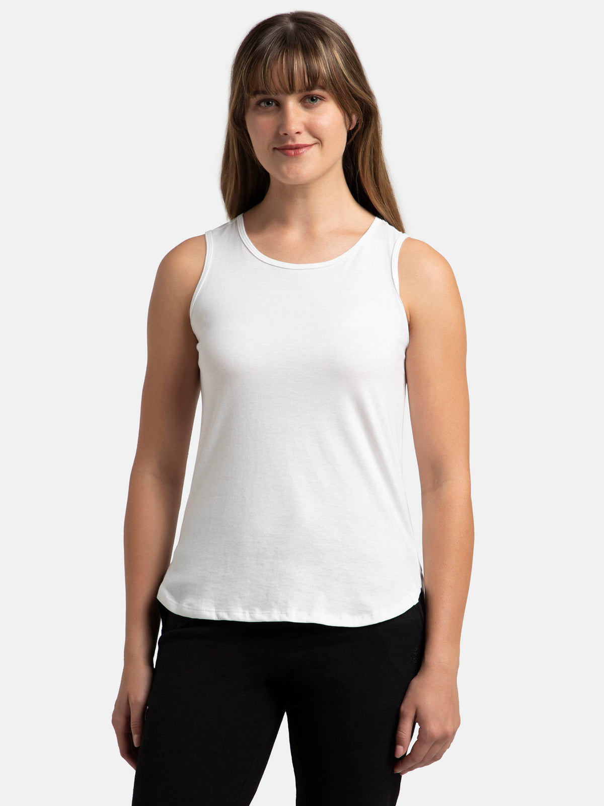 AW77 Women Super Combed Cotton Rich Solid Tank Top - Desert Taupe | TT98 - view 19