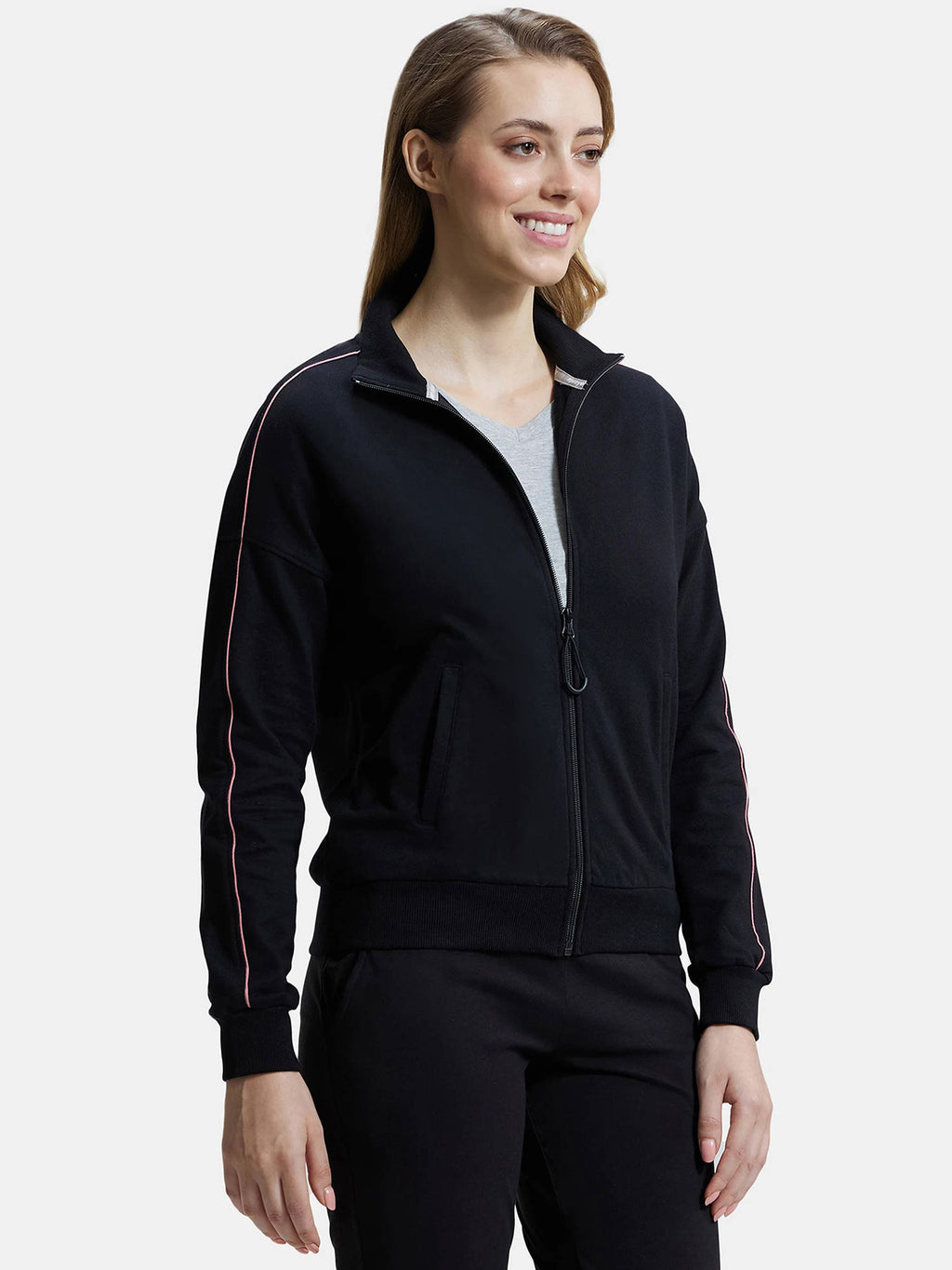 A111 Women Super Combed Cotton Drop Shoulder Styled Jacket - Lilas | JC78 - view 10