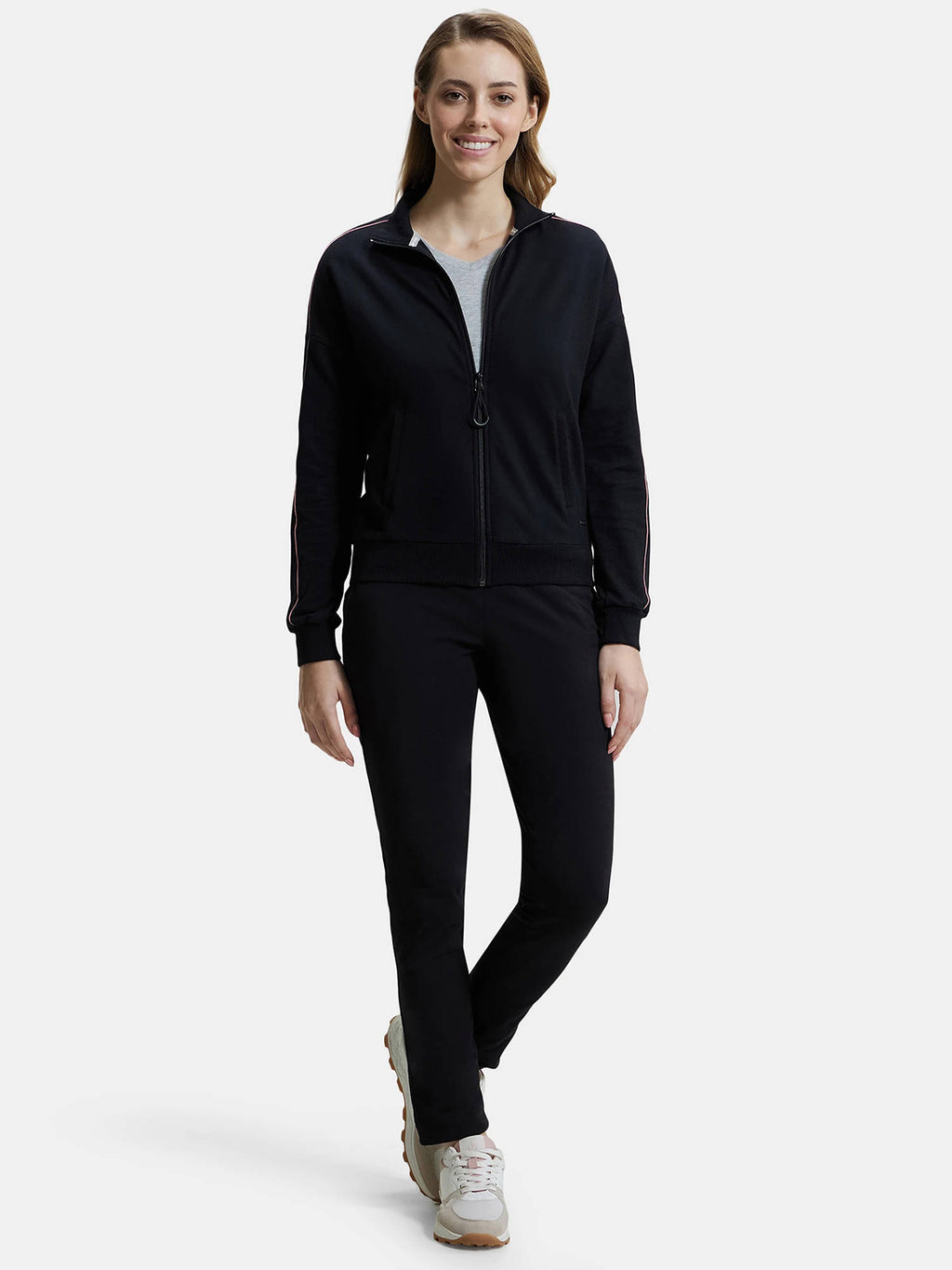A111 Women Super Combed Cotton Drop Shoulder Styled Jacket - Lilas | JC78 - view 12