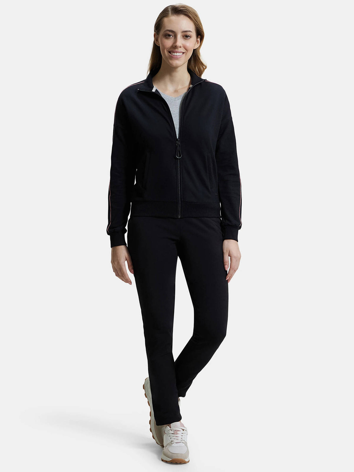 A111 Women Super Combed Cotton Drop Shoulder Styled Jacket - Lilas | JC78 - view 12
