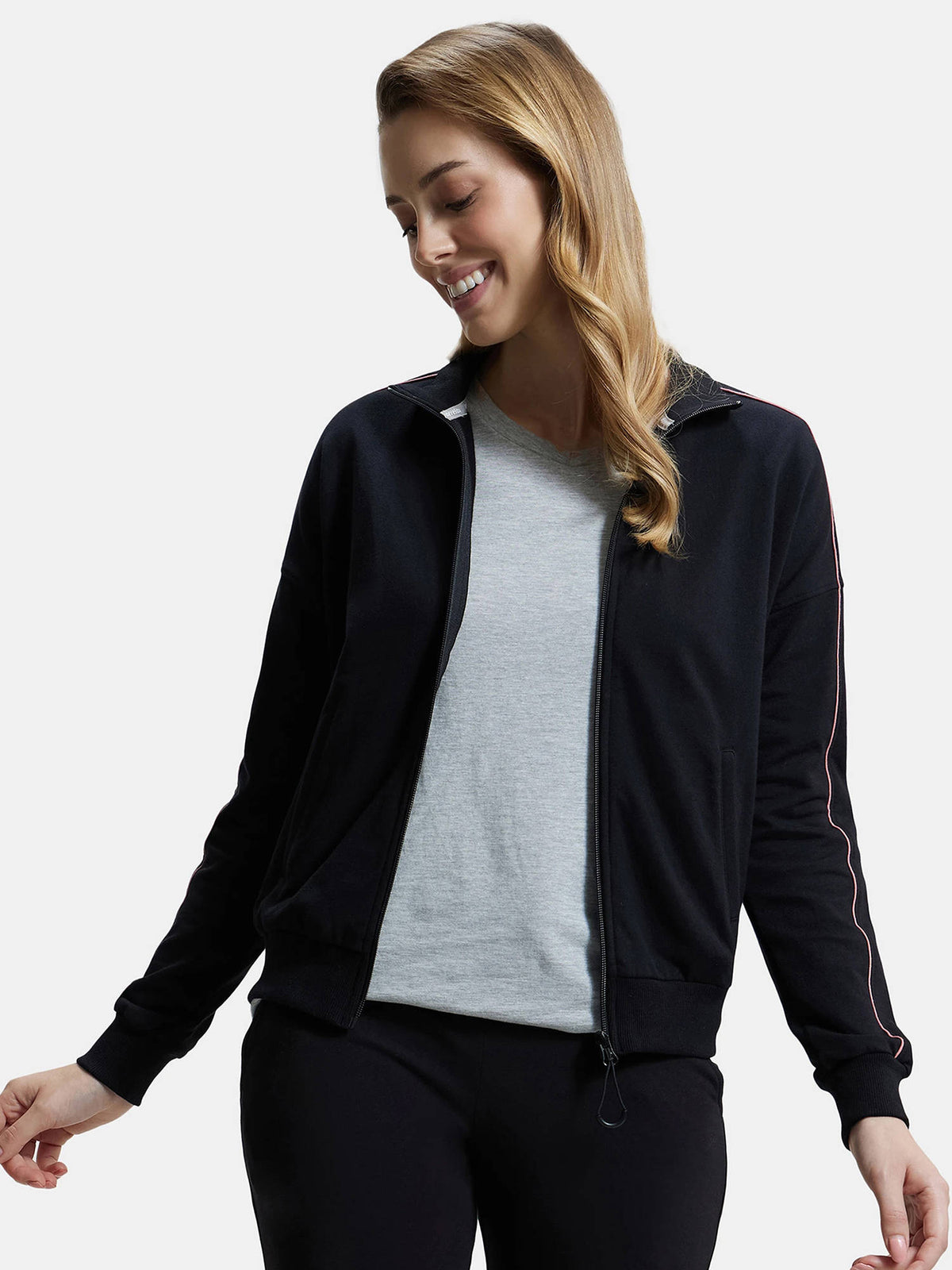 A111 Women Super Combed Cotton Drop Shoulder Styled Jacket - Lilas | JC78 - view 13