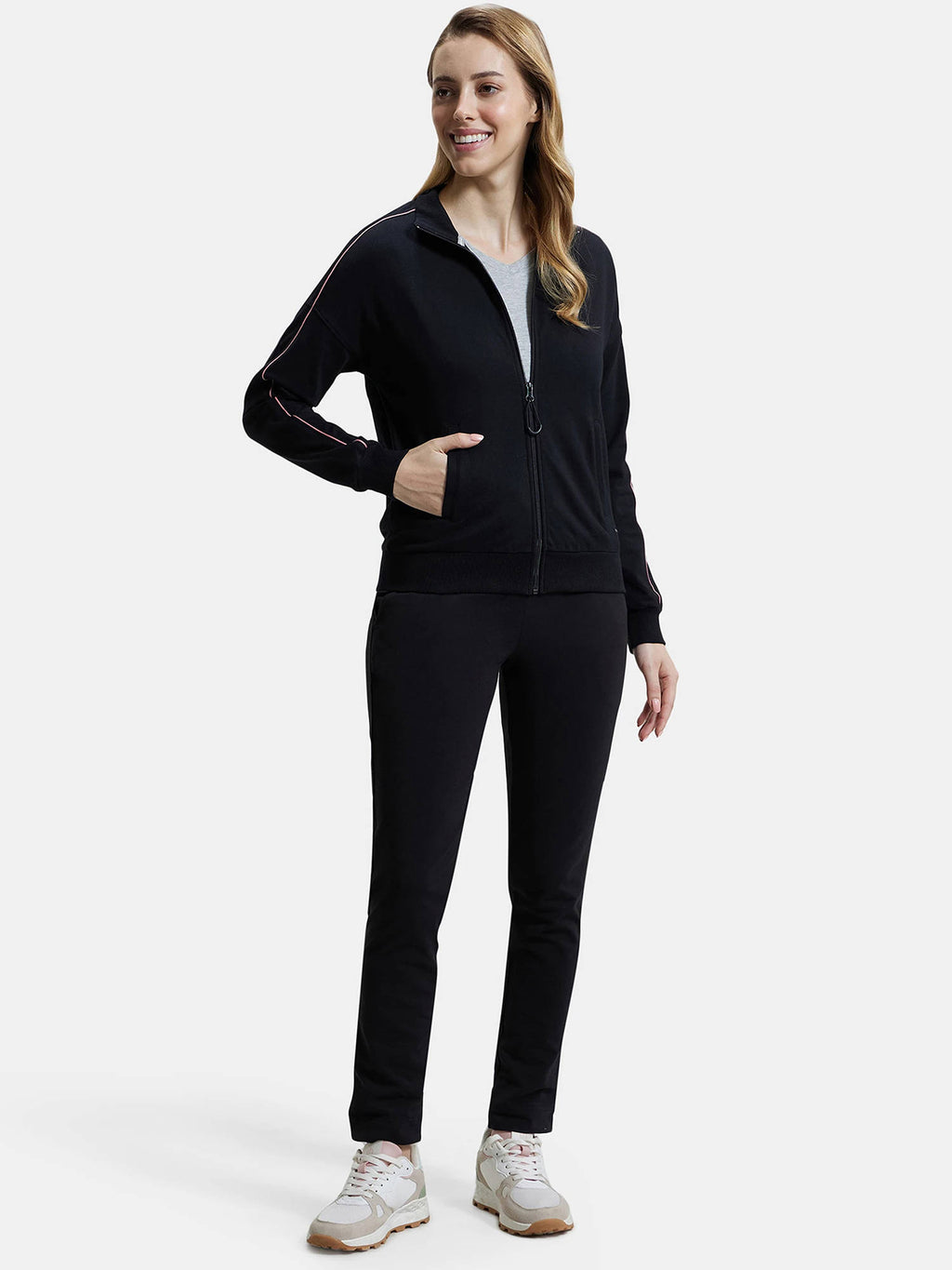 A111 Women Super Combed Cotton Drop Shoulder Styled Jacket - Lilas | JC78 - view 14