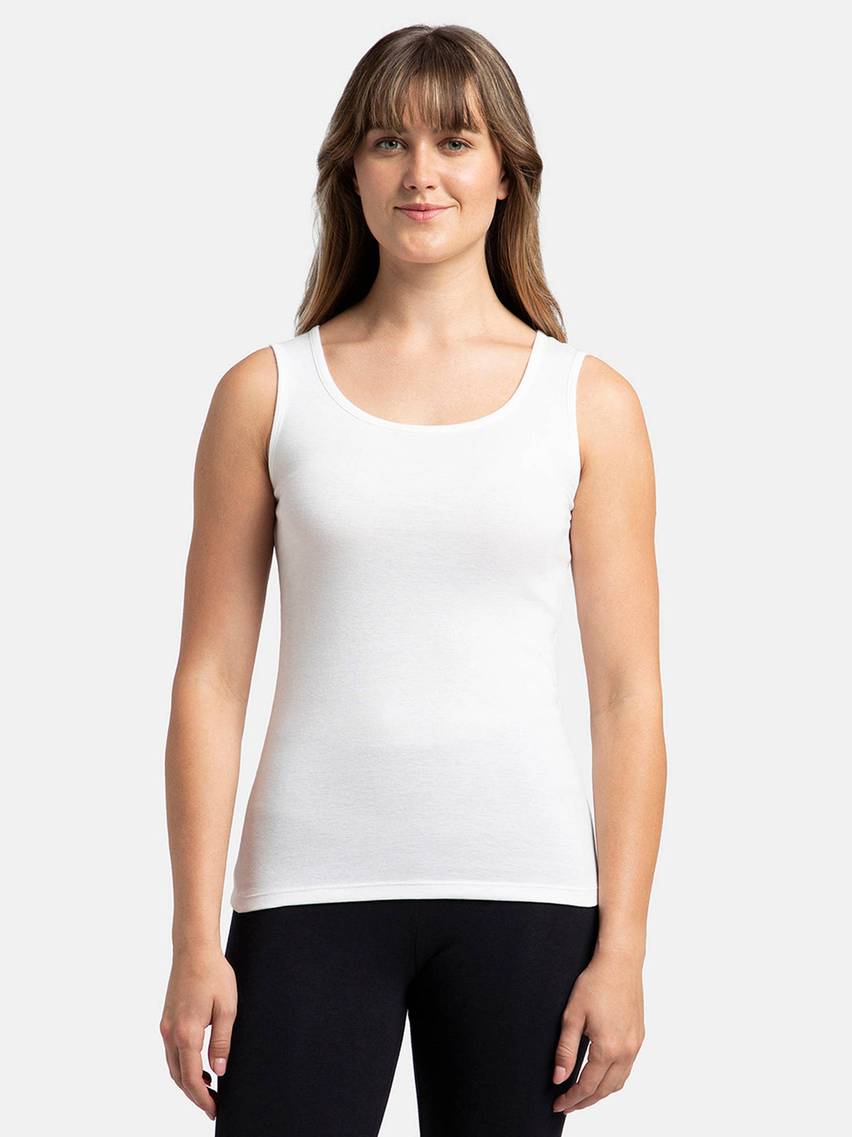 A113 Women Super Combed Cotton Rib Fabric Solid Tank Top - Iceberg Green | TT98 - view 18