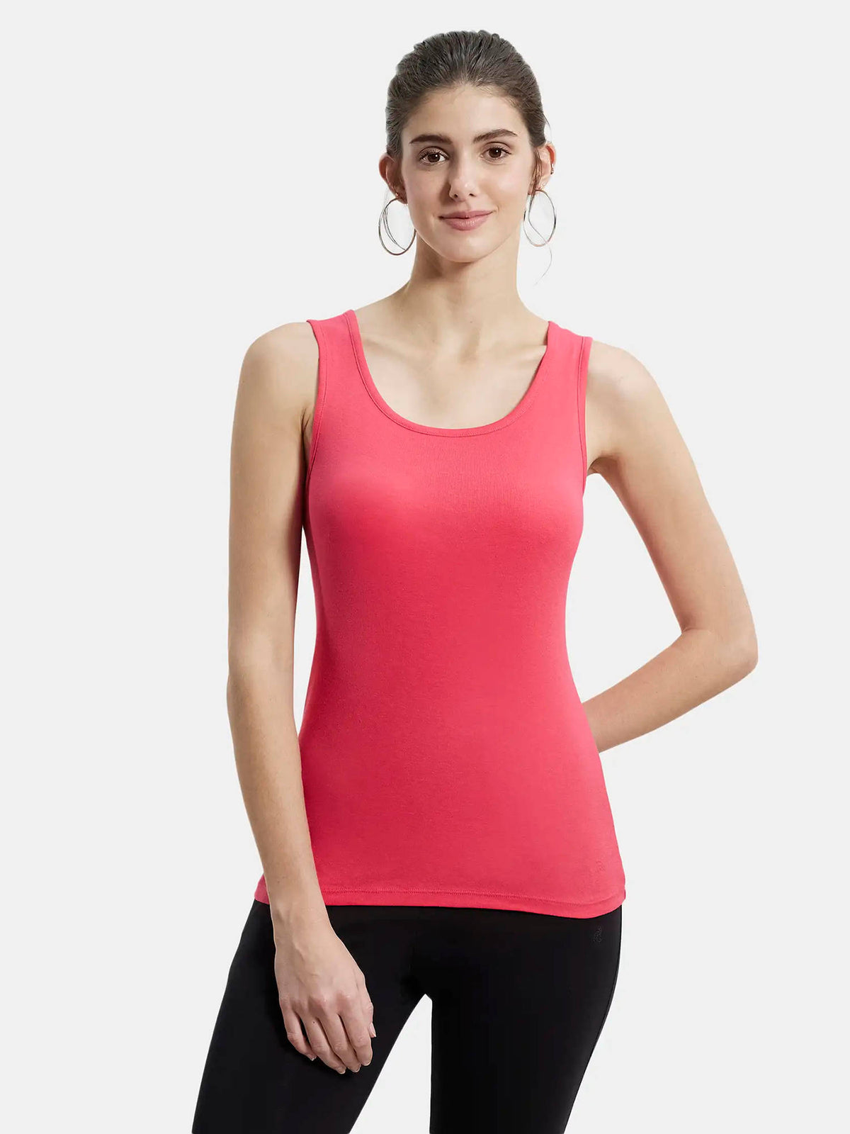 A113 Women Super Combed Cotton Rib Fabric Solid Tank Top - Iceberg Green | TT98 - view 28