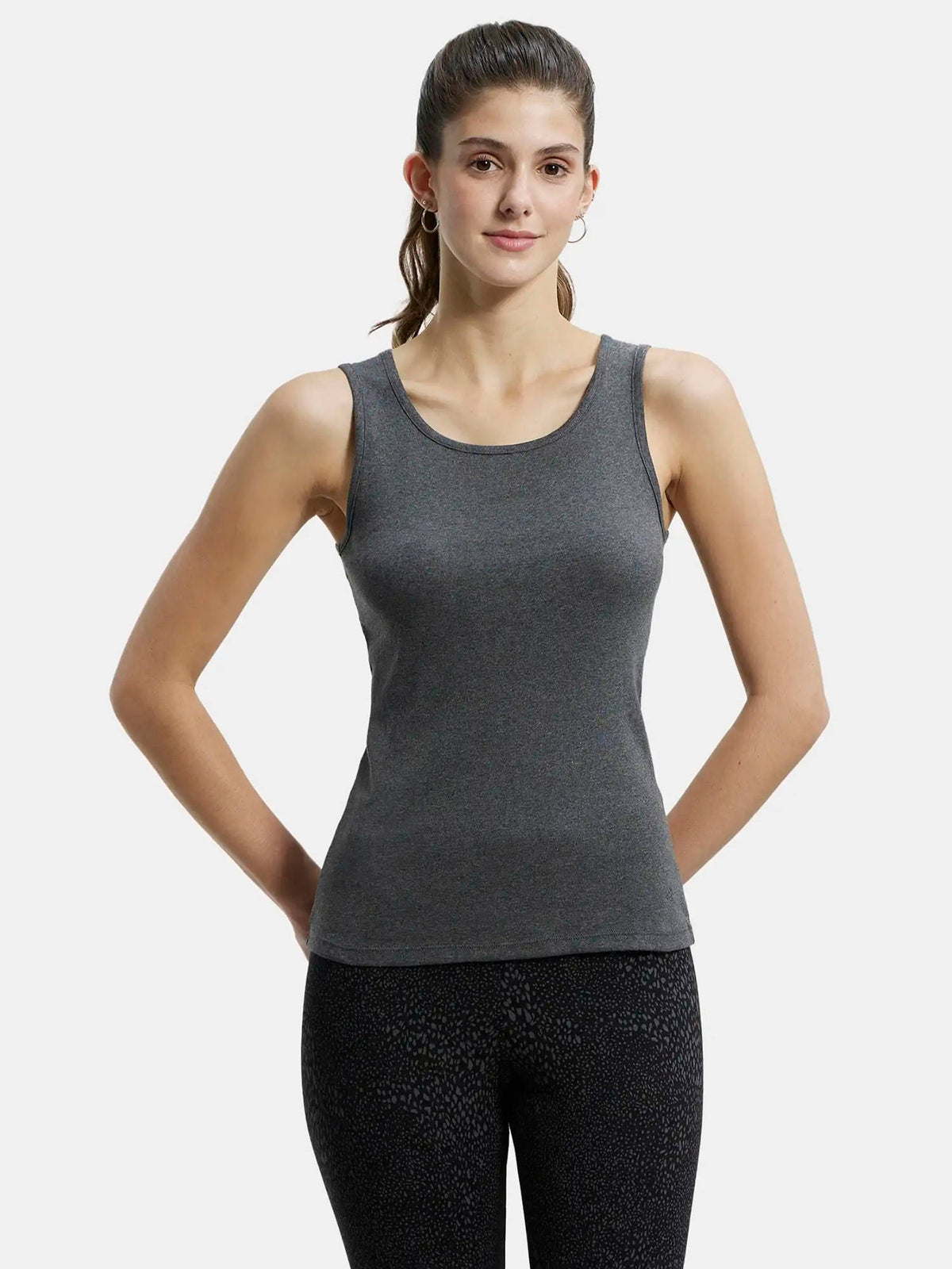 A113 Women Super Combed Cotton Rib Fabric Solid Tank Top - Iceberg Green | TT98 - view 43