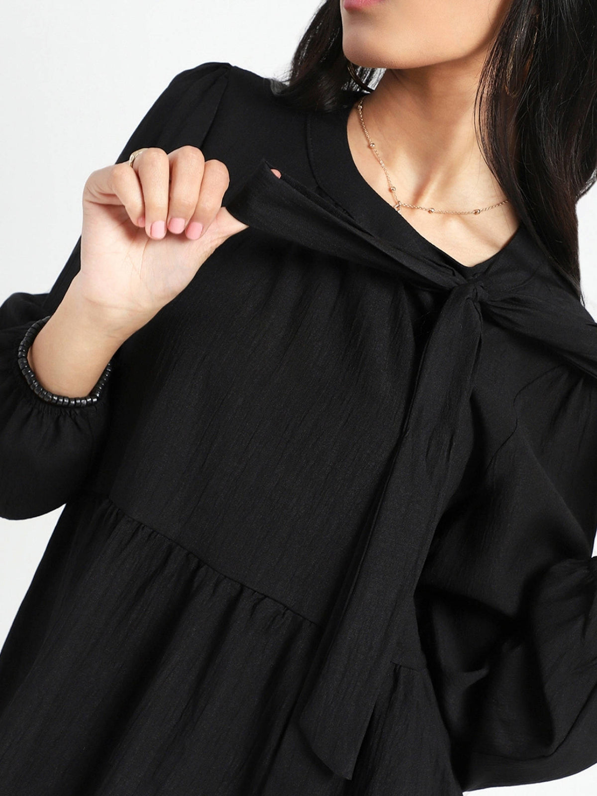 Black Korean Premium Cotton Top | pt51 - view 4