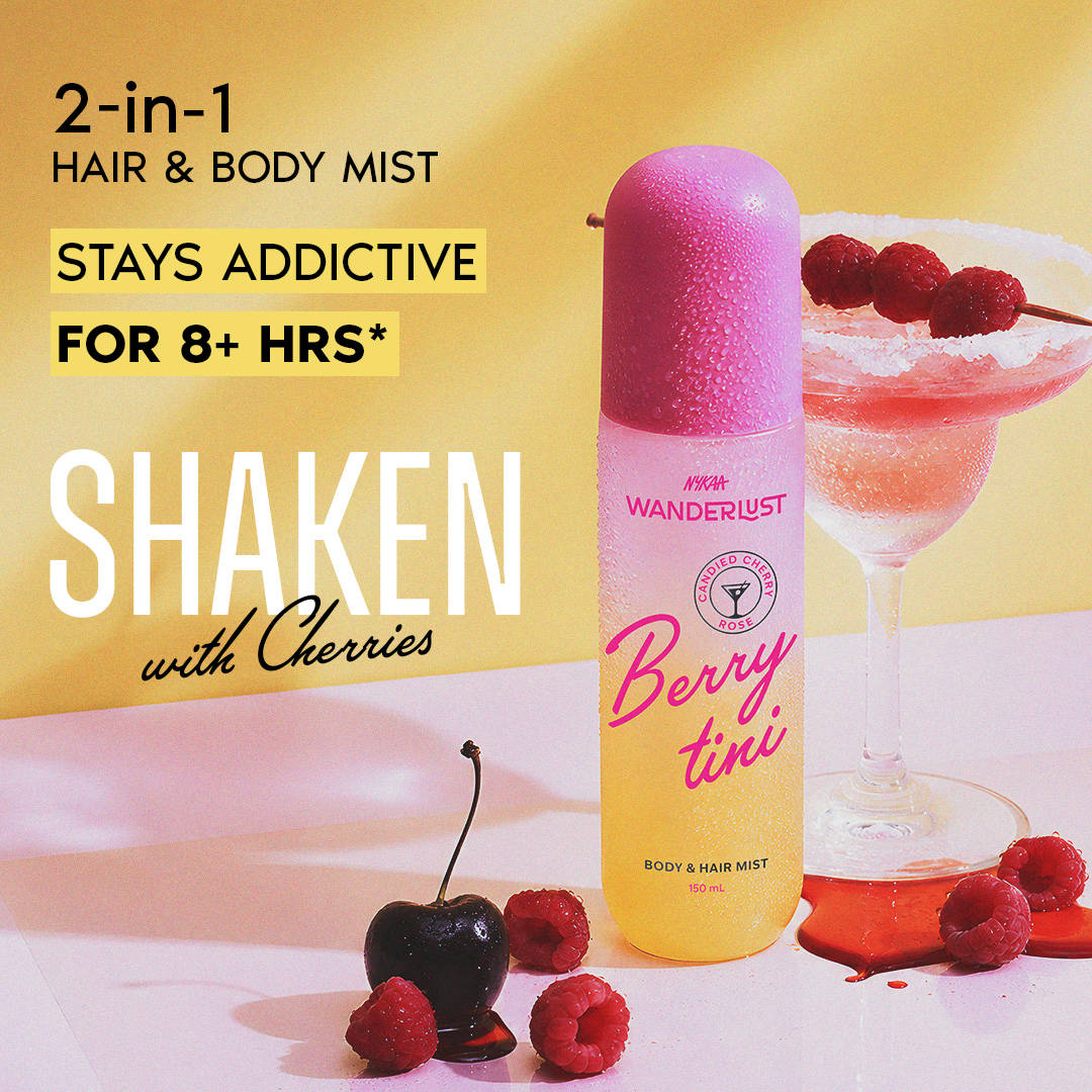 Nykaa Wanderlust Hair & Body Mist - Berry Tini with Candied Cherry & Rose Perfume, Long Lasting | B20 - view 2