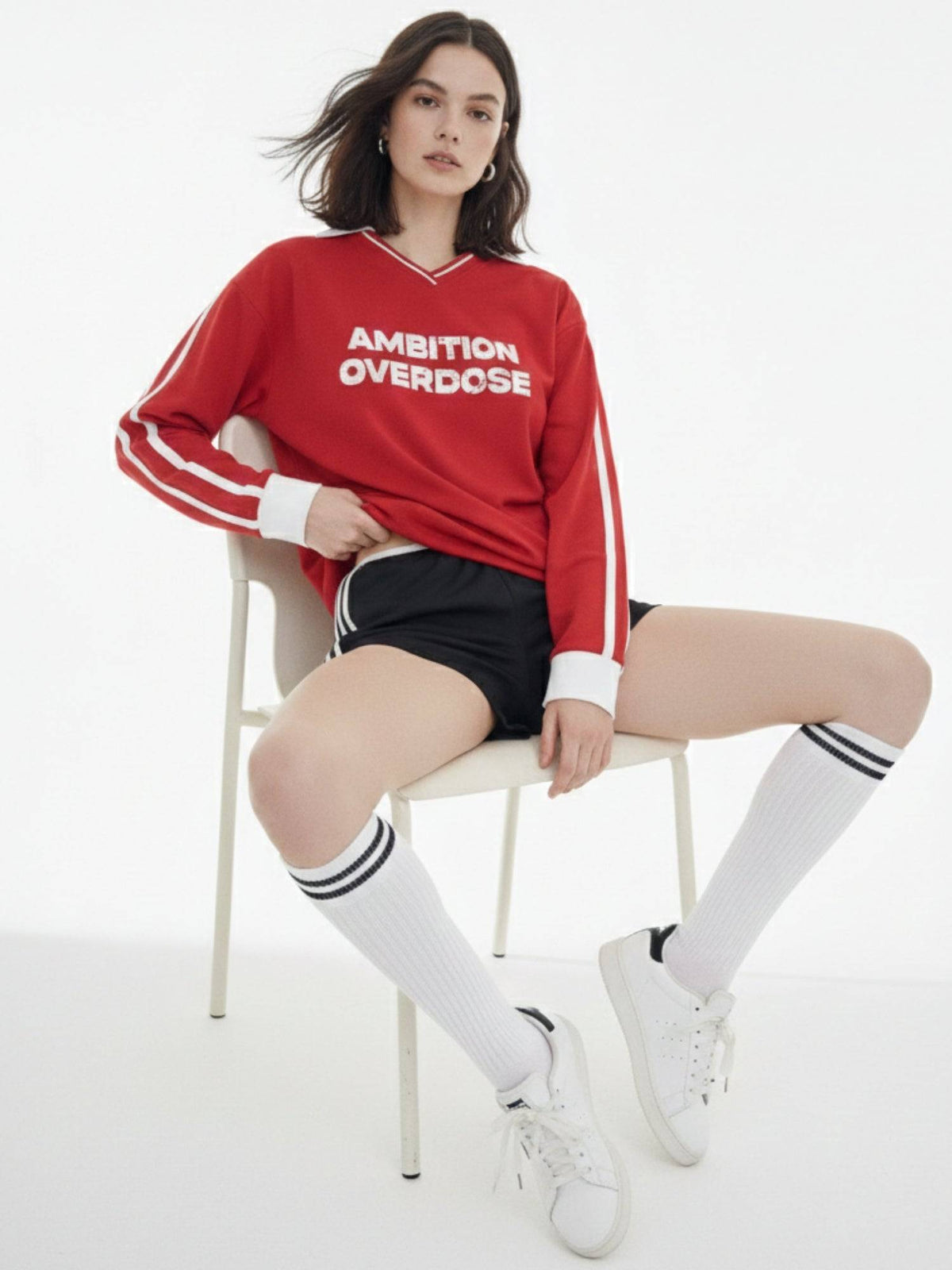 Red Casual Featuring Bold Front Graphics Collar Neck T-Shirt | PW43 - view 4