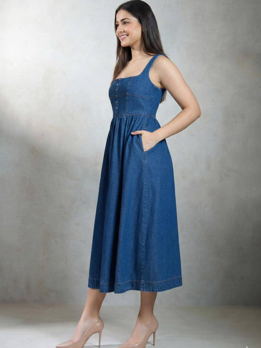 Blue Denim Dress | D56 - view 5