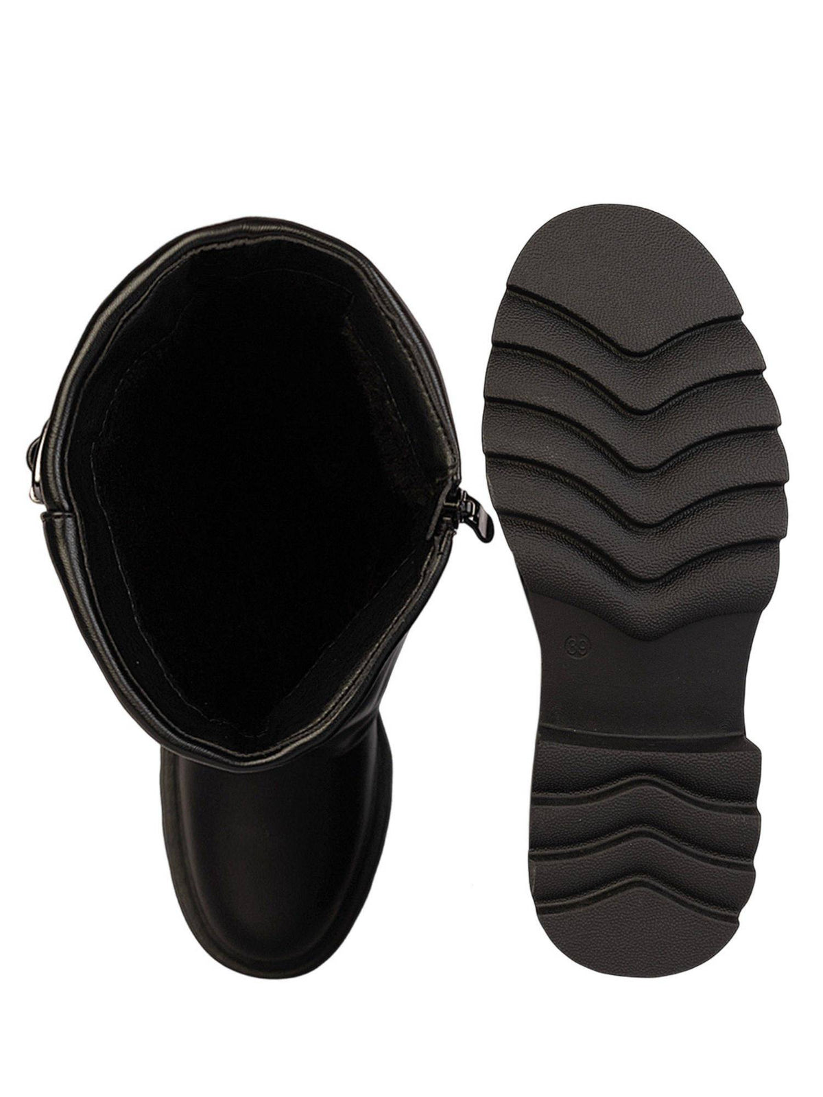 Black Solid Casual Boots | BT61 - view 5