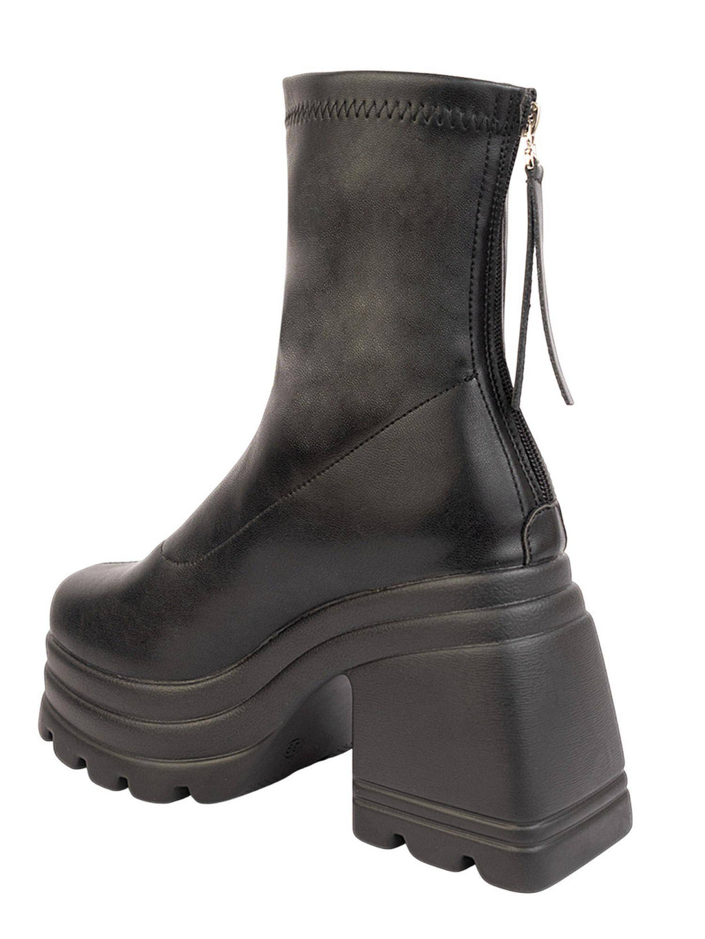 Black Solid Casual Boots | BT61 - view 3