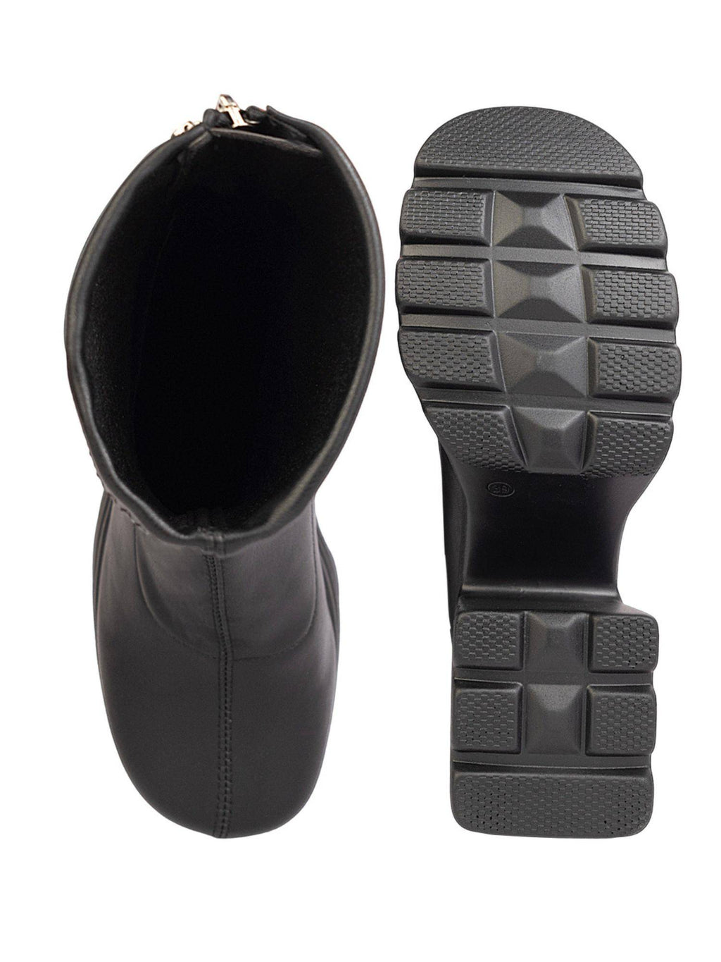 Black Solid Casual Boots | BT61 - view 5