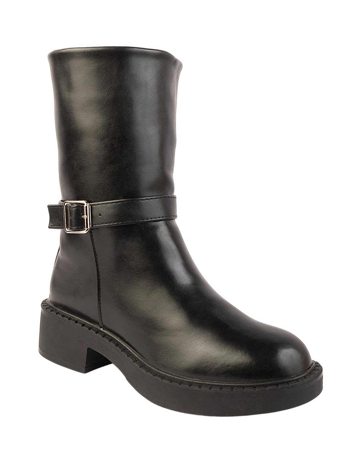 Black Solid Casual Boots | BT61 - view 2