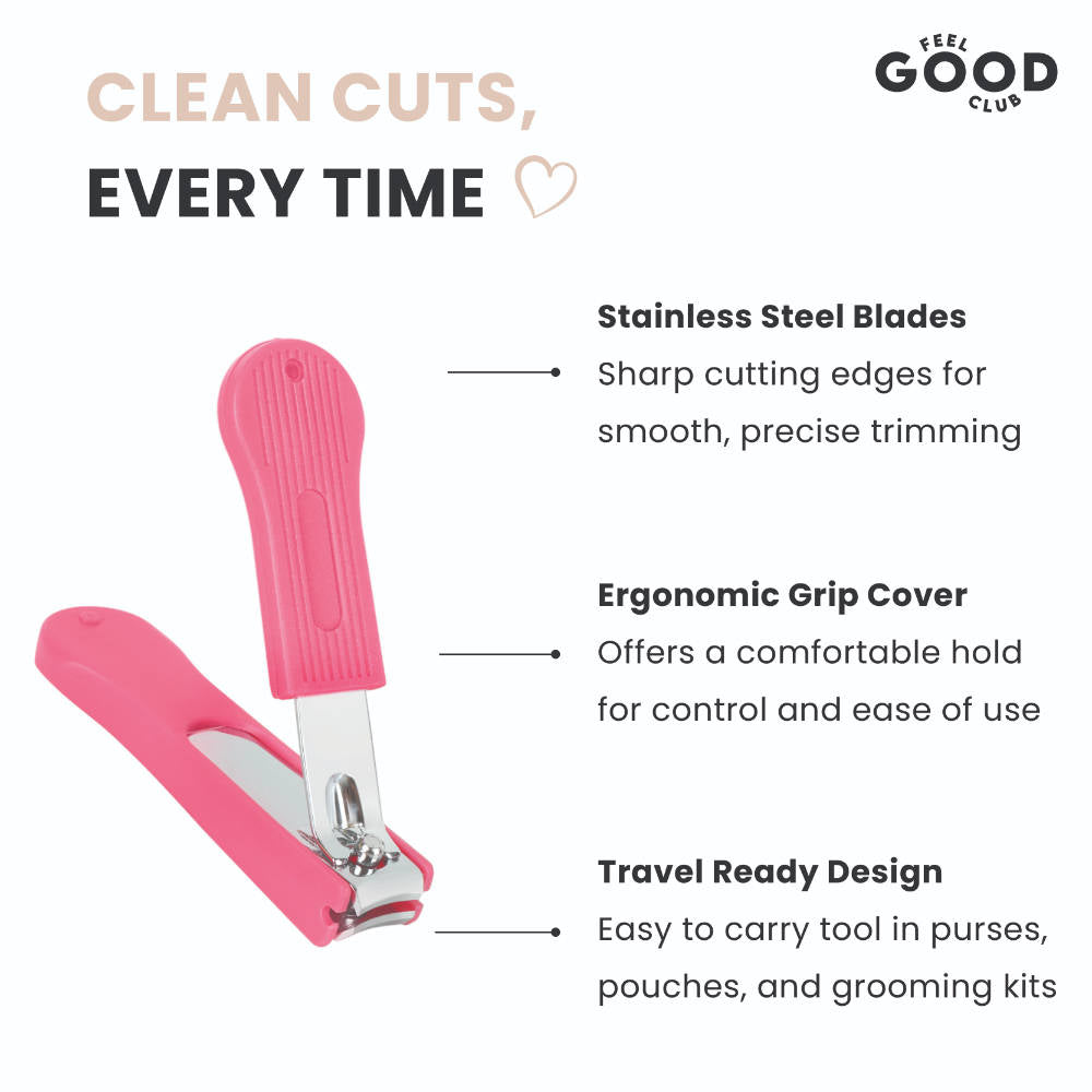 Pink Nail Clipper For Cutting Trimming Finger & Toe Nails For Diy Manicure Pedicure | C83 - view 2