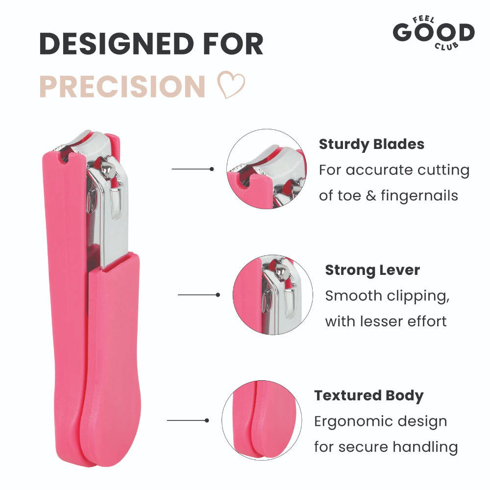 Pink Nail Clipper For Cutting Trimming Finger & Toe Nails For Diy Manicure Pedicure | C83 - view 3