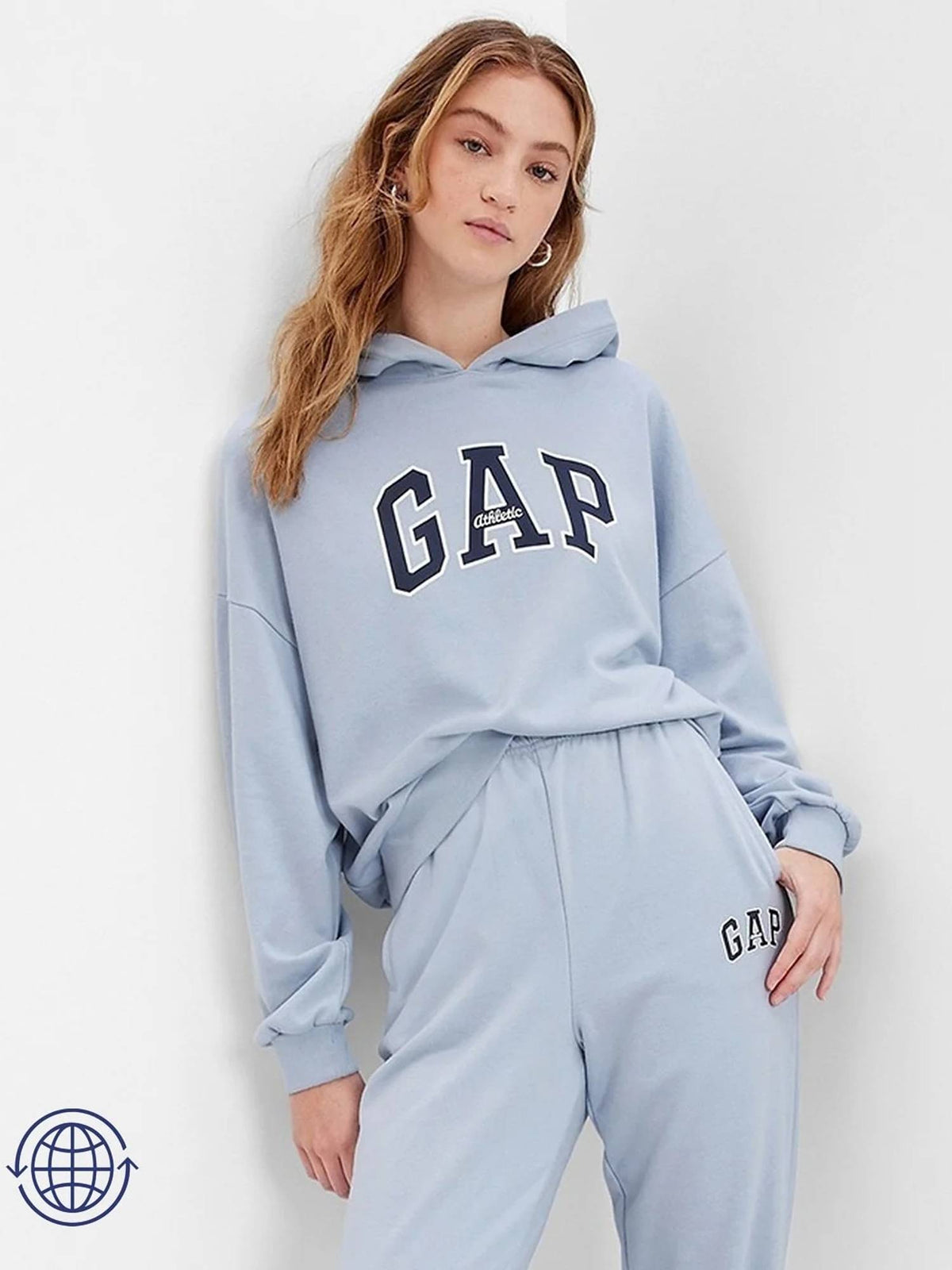 Women Blue Logo Hoodie | HD56 - view 5