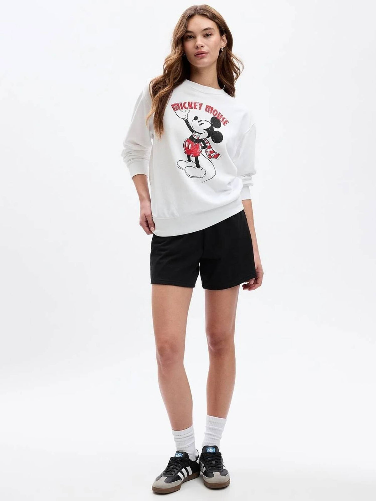 Women White Crew Neck Sweatshirt | HD56 - view 5