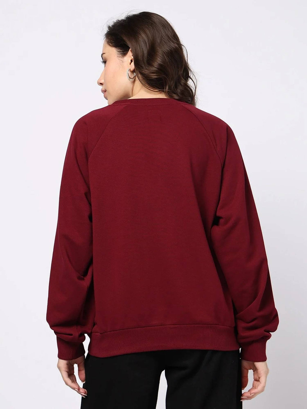 Women Red Logo Regular Fit Sweatshirt | HD56 - view 2