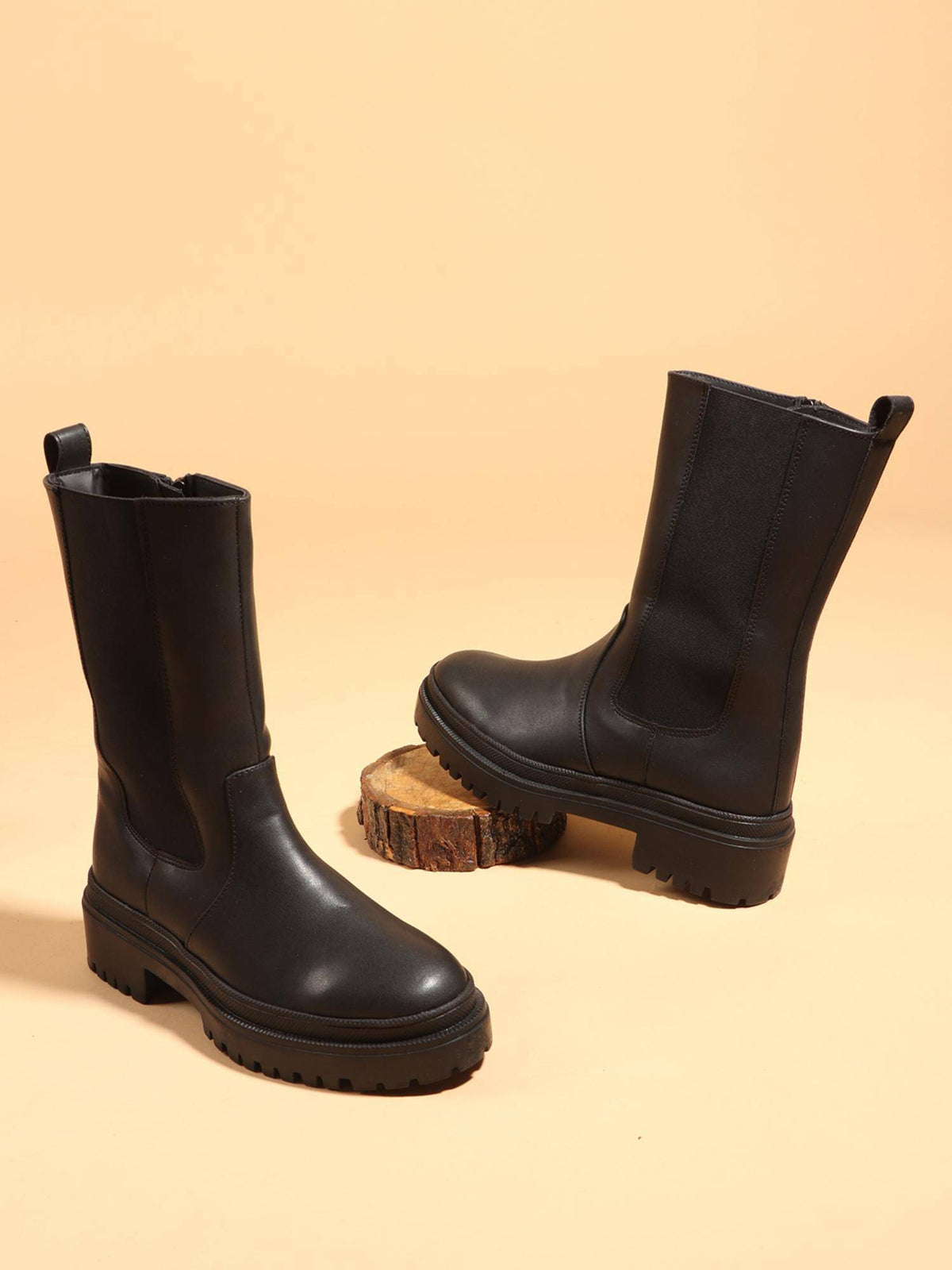 Black High Top Women Boots | BT61 - view 3
