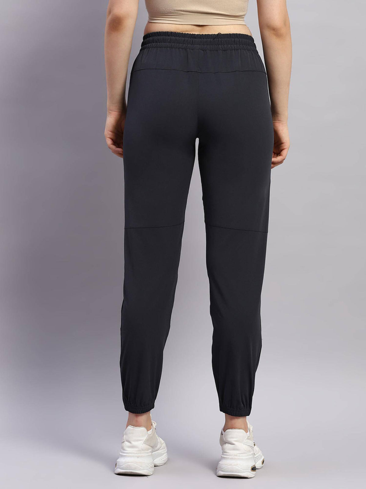 Womens Grey Solid Joggers | WJ89 - view 4