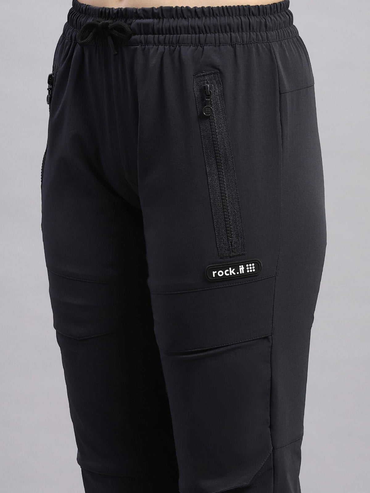 Womens Grey Solid Joggers | WJ89 - view 6