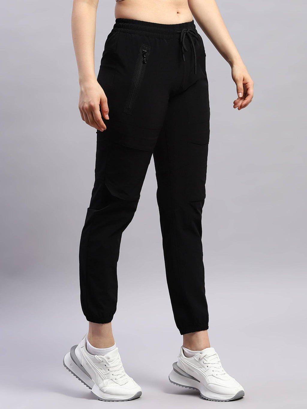 Womens Grey Solid Joggers | WJ89 - view 9