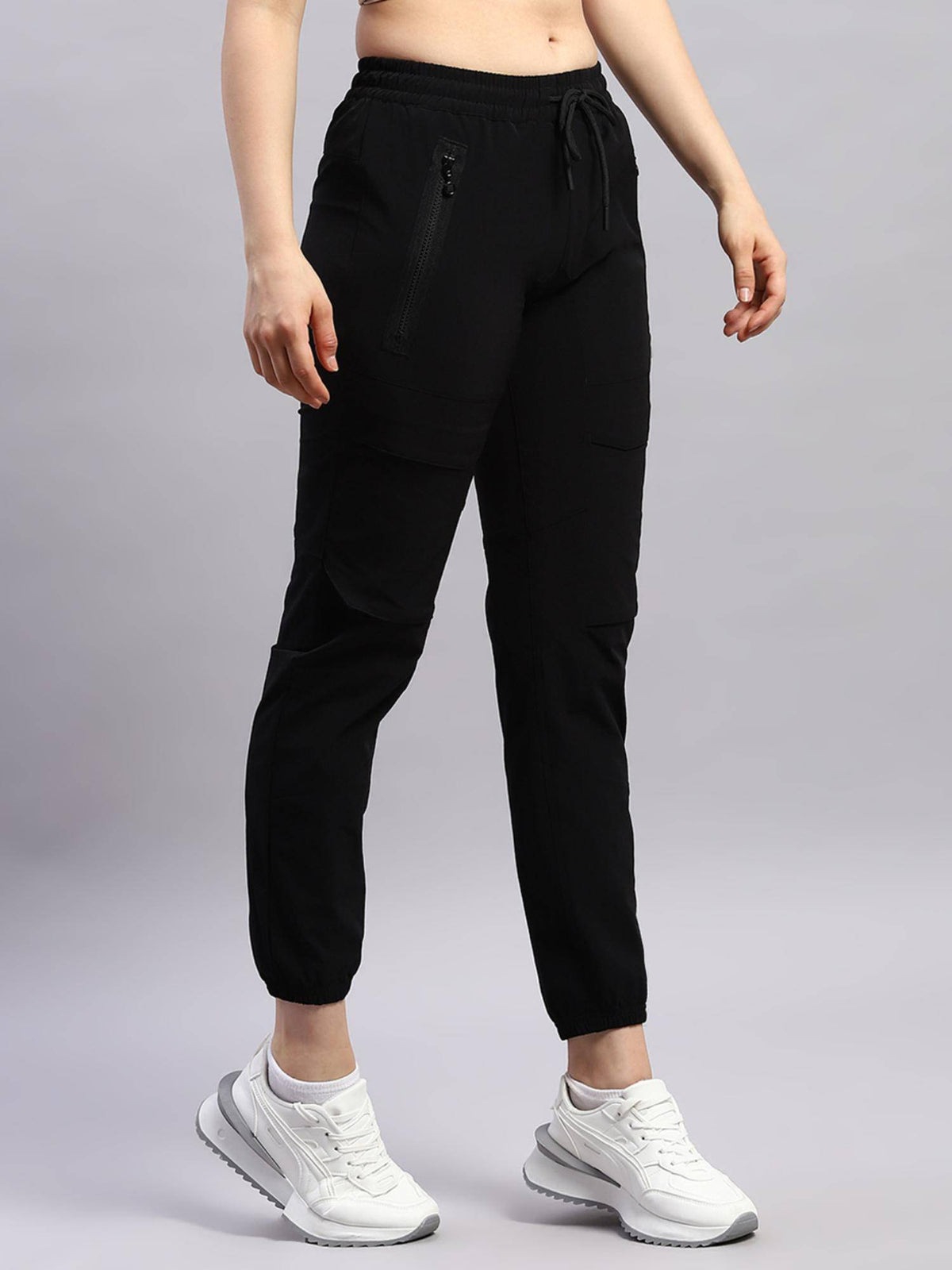 Womens Grey Solid Joggers | WJ89 - view 9