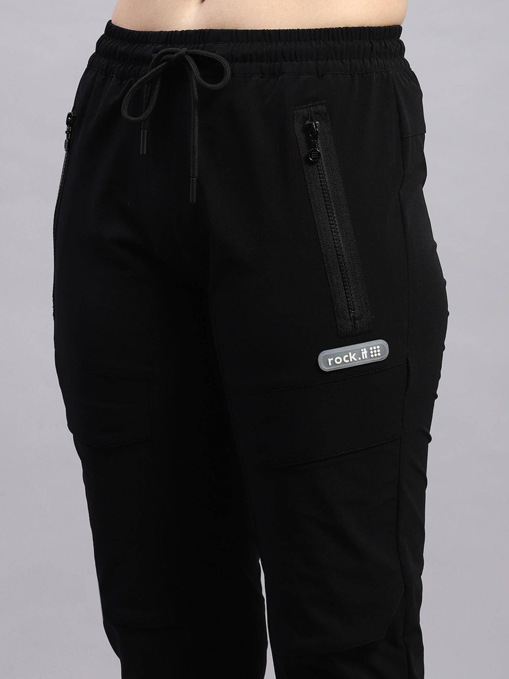 Womens Grey Solid Joggers | WJ89 - view 12