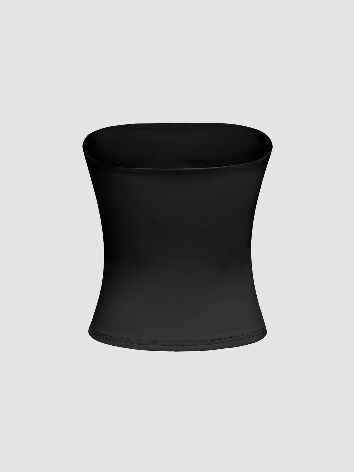 Red Contour Double Layered Strapless Solid Tube Top | TT90 - view 40