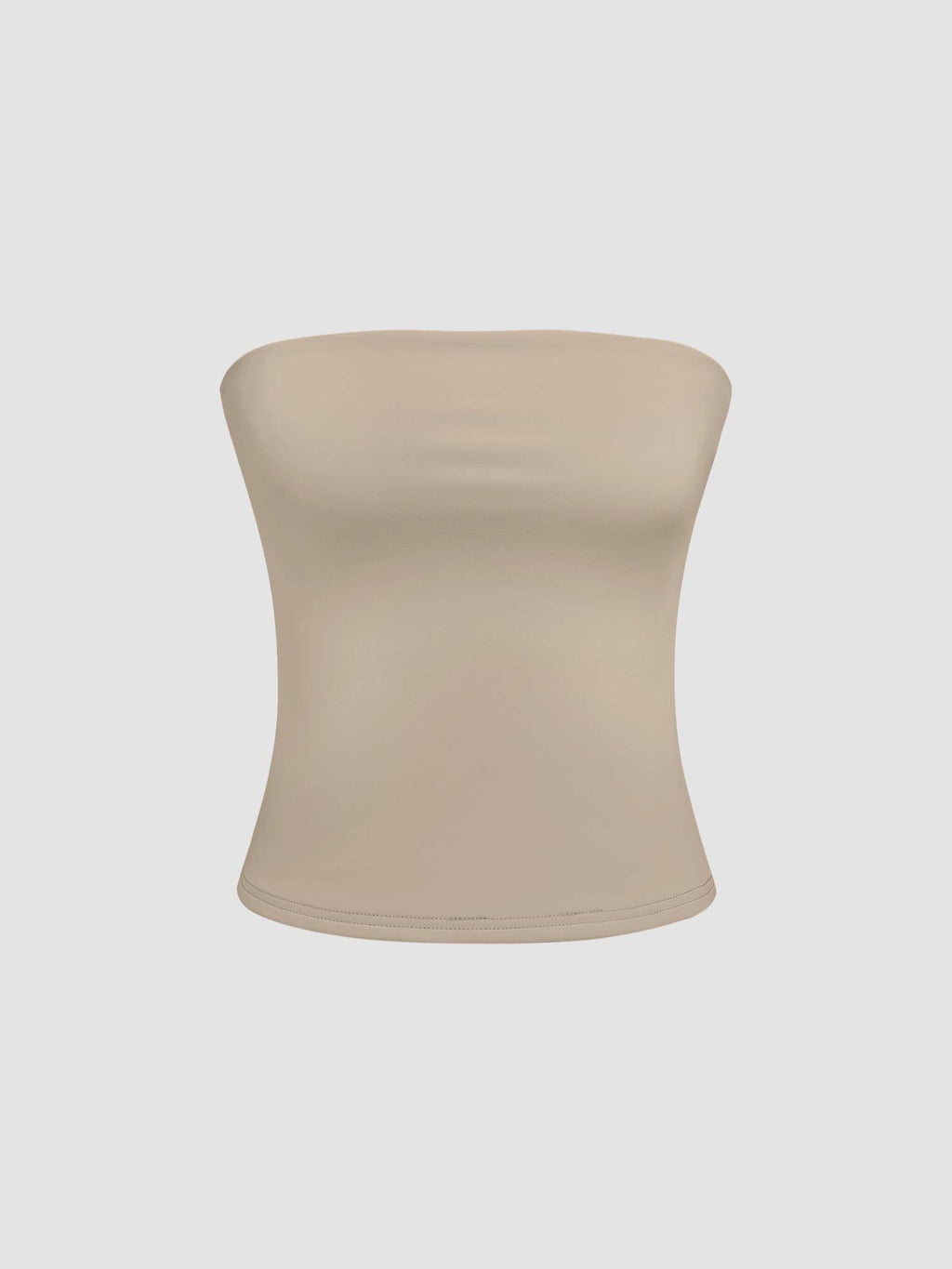 Red Contour Double Layered Strapless Solid Tube Top | TT90 - view 20