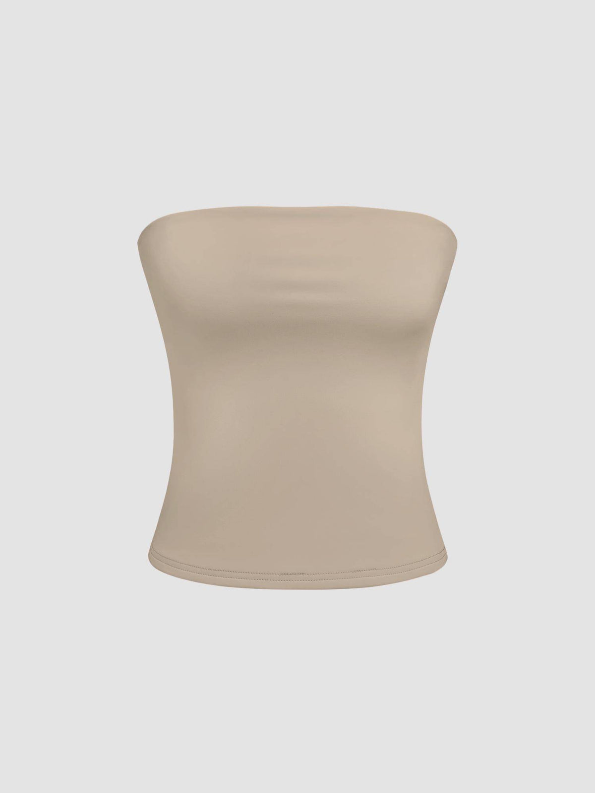 Red Contour Double Layered Strapless Solid Tube Top | TT90 - view 20