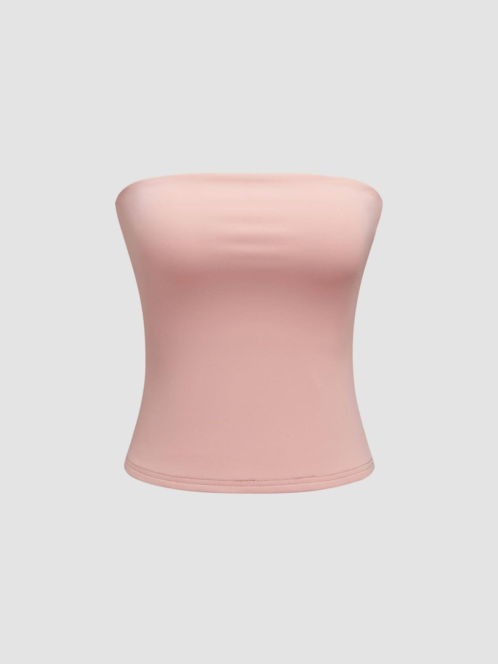 Red Contour Double Layered Strapless Solid Tube Top | TT90 - view 26