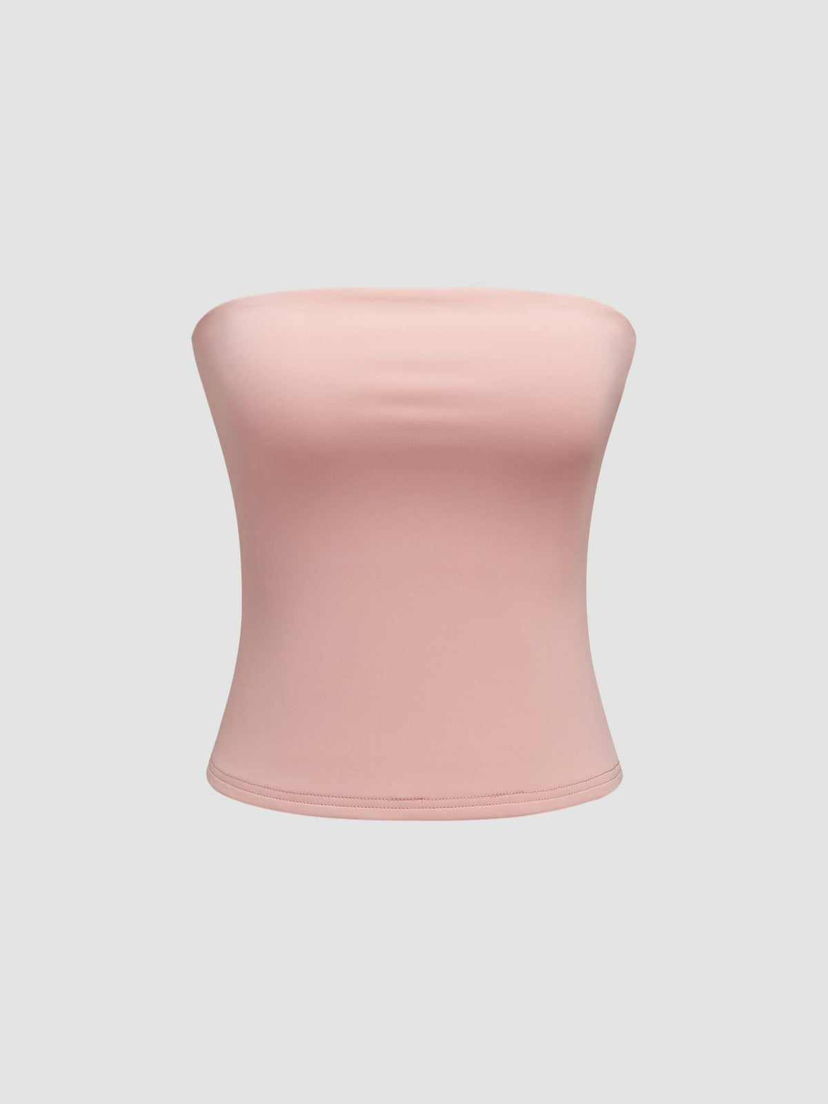 Red Contour Double Layered Strapless Solid Tube Top | TT90 - view 26