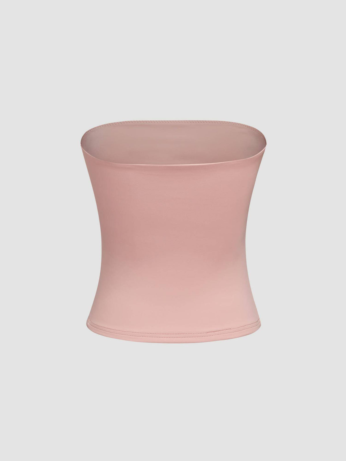 Red Contour Double Layered Strapless Solid Tube Top | TT90 - view 32