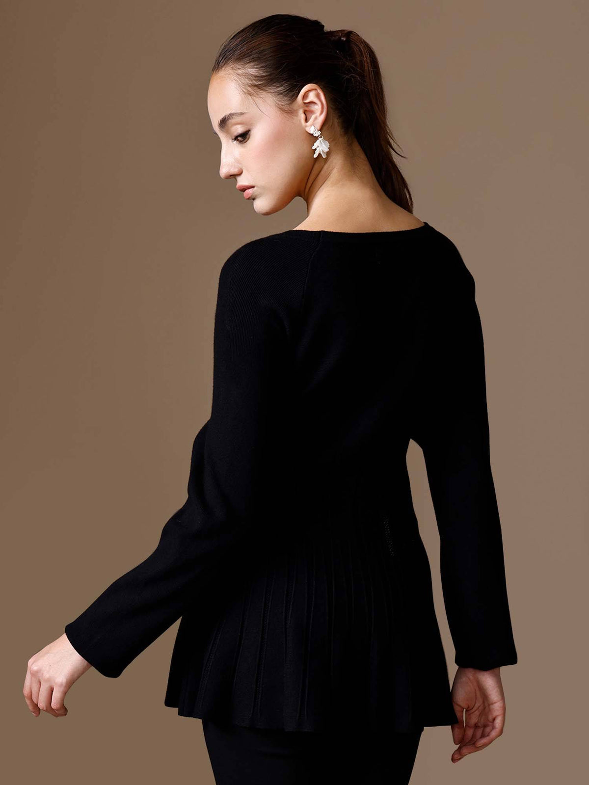 Aero Peplum Winter Top | pt51 - view 2