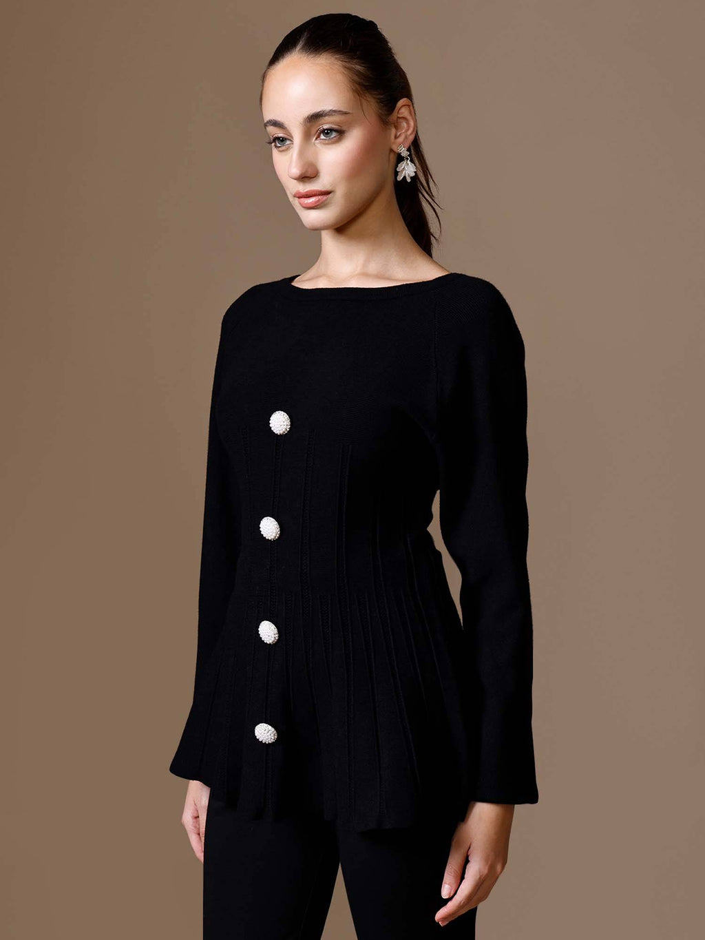 Aero Peplum Winter Top | pt51 - view 3