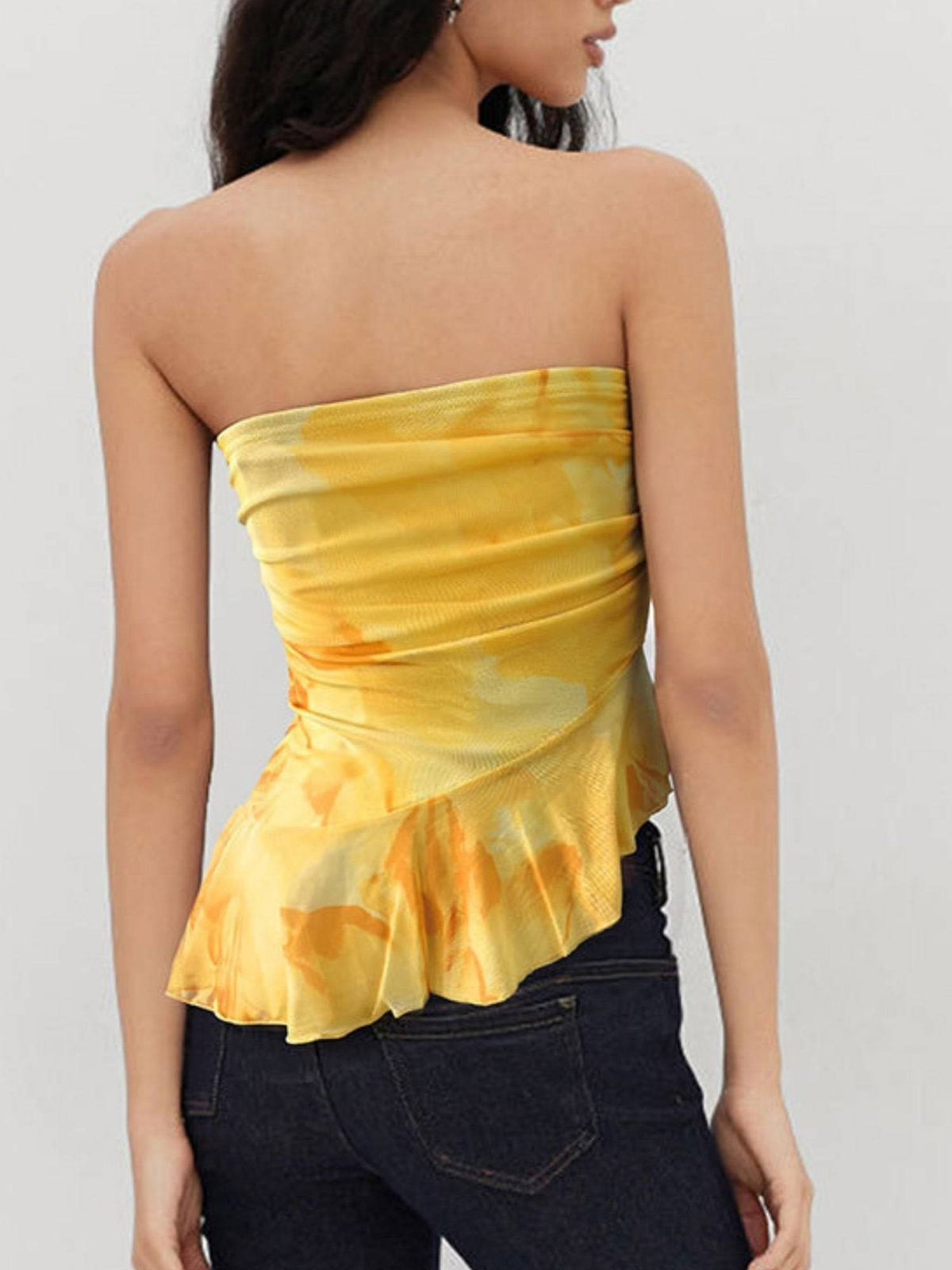 Yellow Printed Top | TT90 - view 4